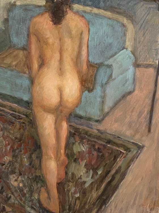 Nude in a Green Interior