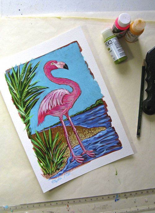 Pink Flamingo by Stephanie Przybylek