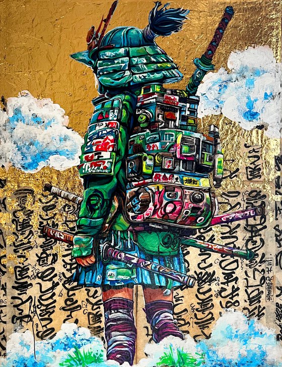 Street Art Samurai Girl