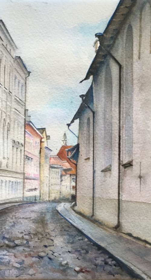 Tallinn street by Irina Bibik-Chkolian