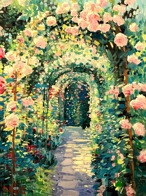 Morning Rose Garden by Paul Cheng