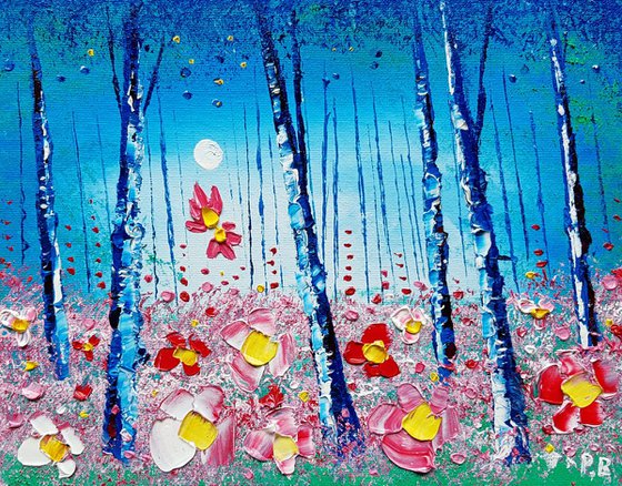 "Misty Forest & Flowers in Love"