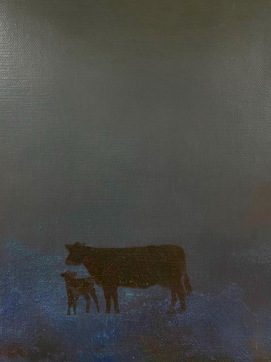 Cow and baby 27X27 cm