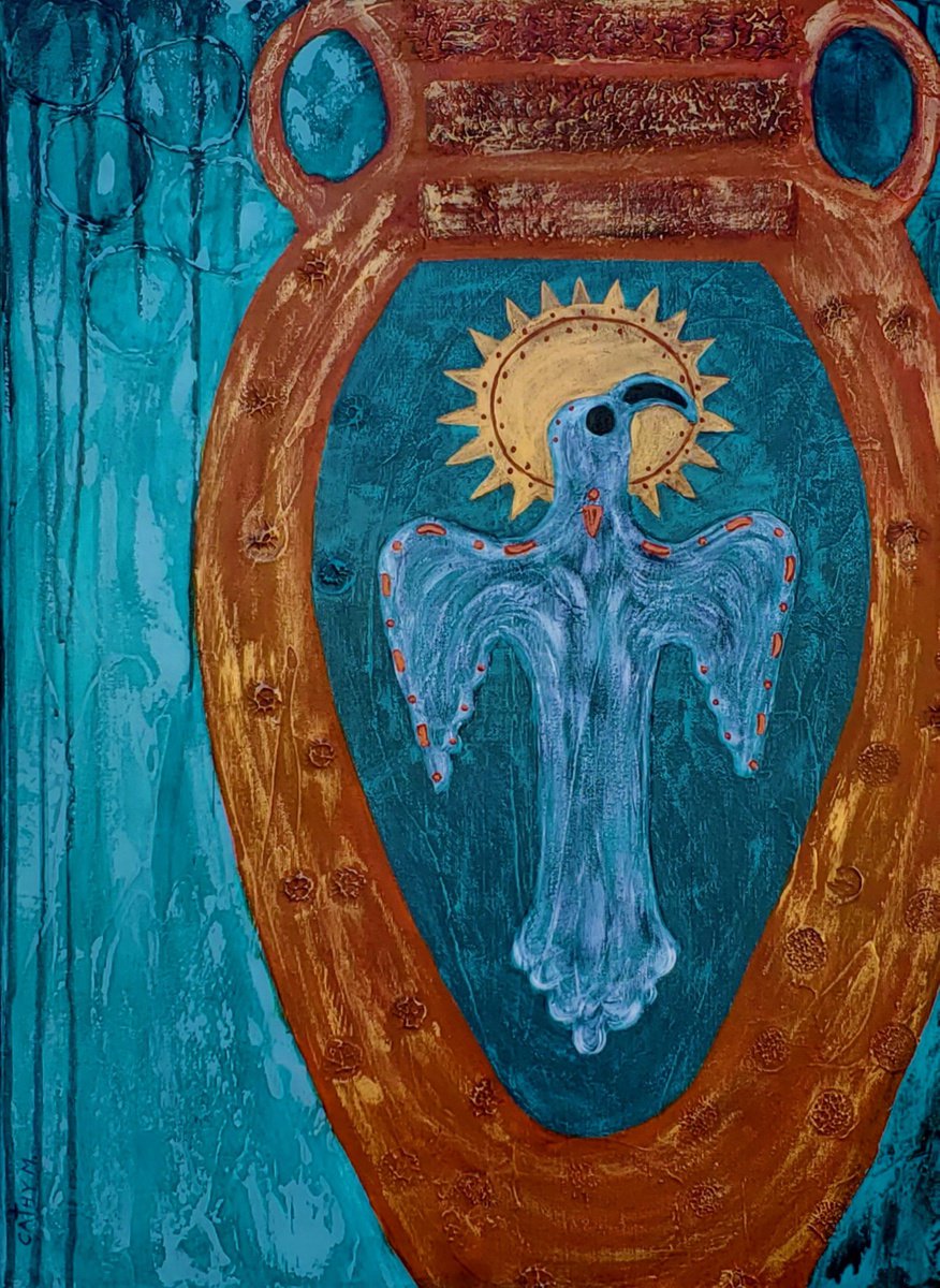 Impressionistic Animal Painting By Cathy Maiorano, 18 X 24, Sunbird, Original Artwork