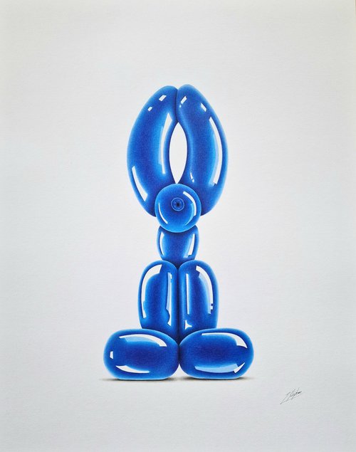 Blue Balloon Bunny by Daniel Shipton
