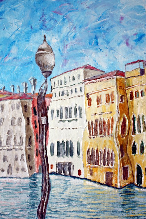 Grand Canal from Erberia field. Venice. Diptych. (Two paintings).Gran Canal desde campo Erberia. Venecia. Diptico.(Dos cuadros).