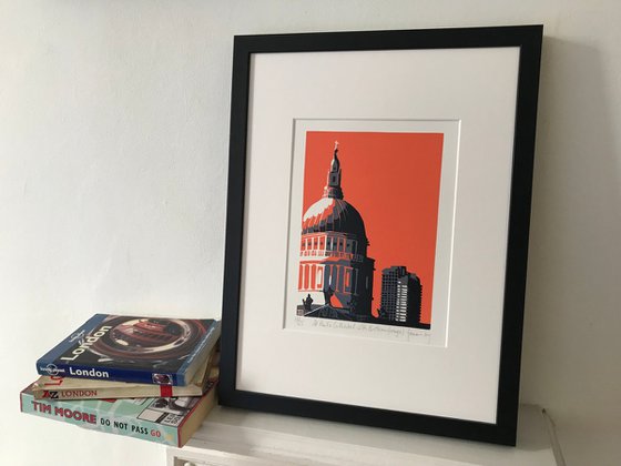 St Paul's Cathedral with Barbican (orange)