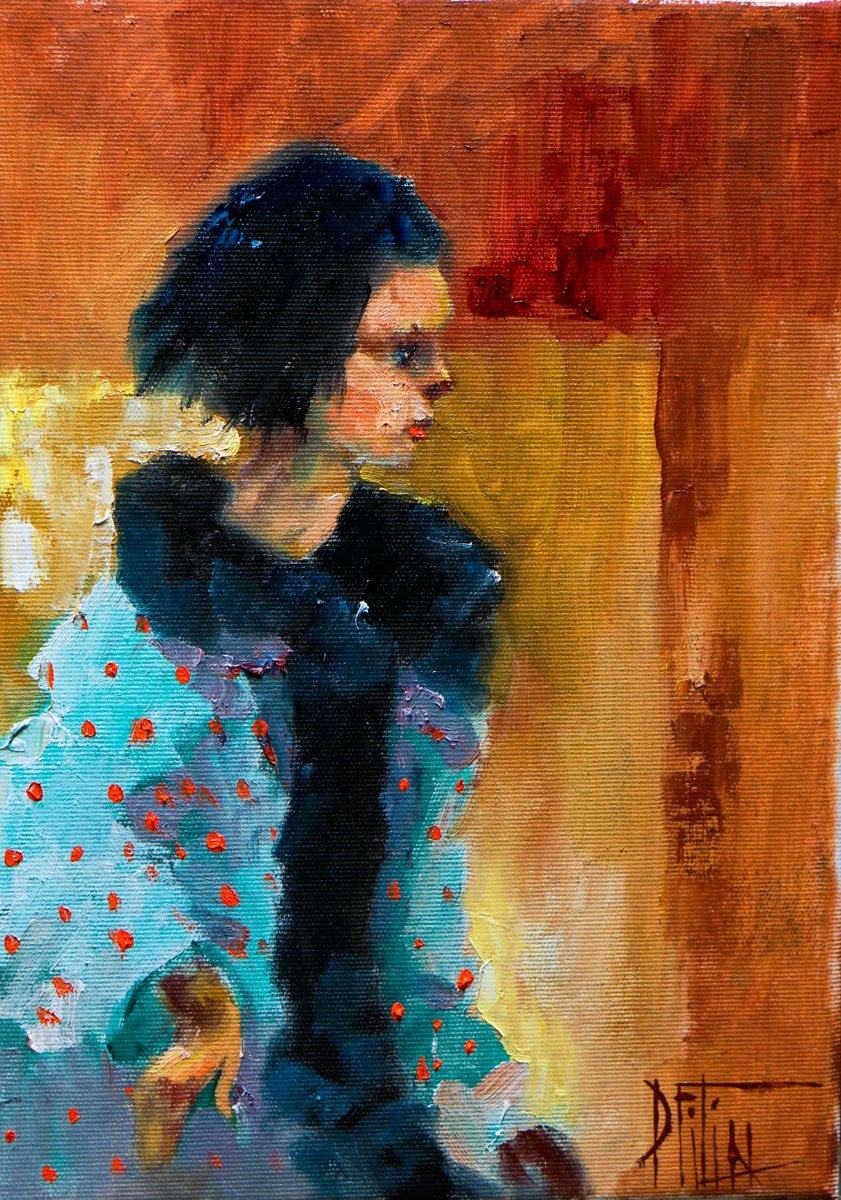 Impressionistic Portrait Oil Painting By Pavel Filin, 10 X 14", E7, Original Artwork