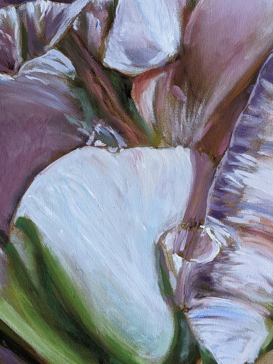 Magic tulip - Original oil painting - wall decoration - perfect gift - large flower painting