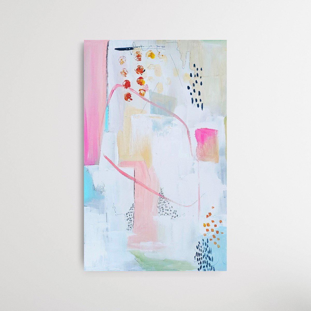 Light Pink Abstract n2 by Evgenia Smirnova