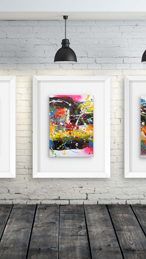 Paper Artmotion 30x40 01 - Triptych by Juan Jose Garay