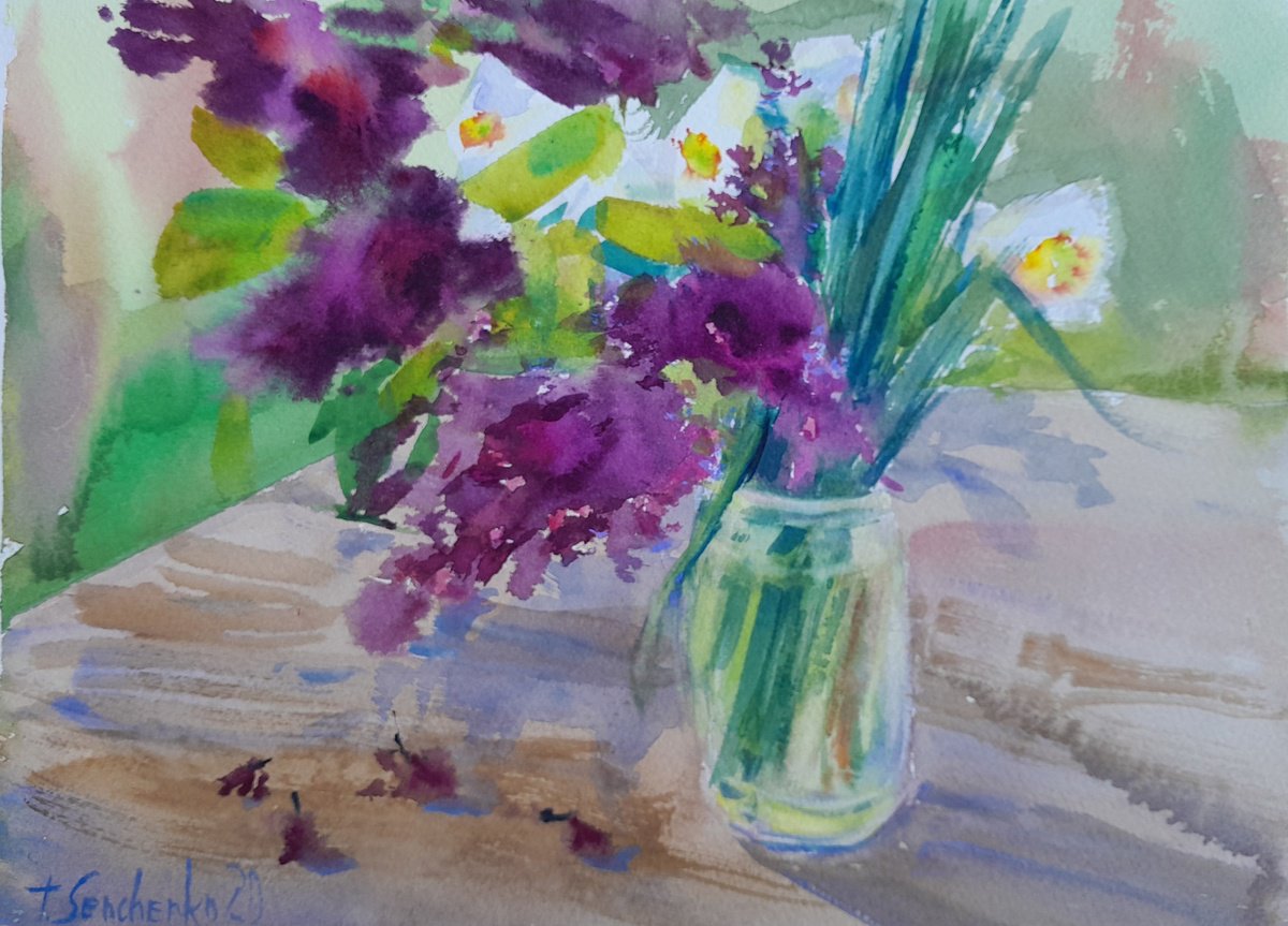 Impressionistic Watercolour , First Spring Flowers By Tanya Sun, 11 X 9, Artwork For Sale On Artfinder