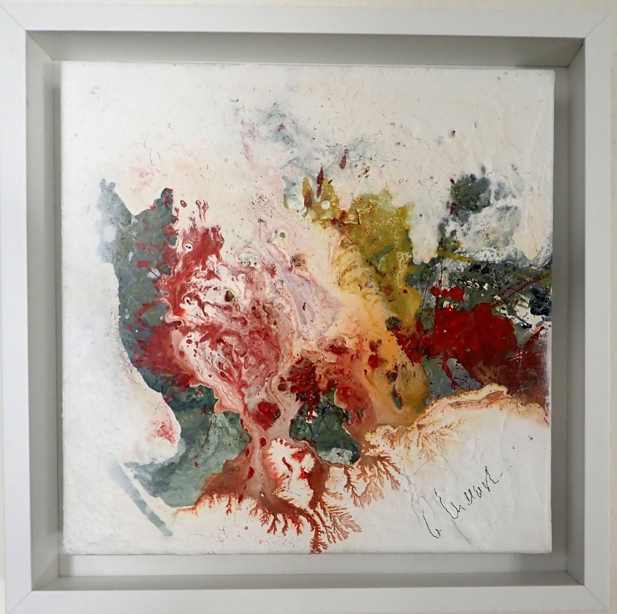 Abstract Acrylic Painting By Christa Haack, 14 X 14, Moving 2, Original Artwork