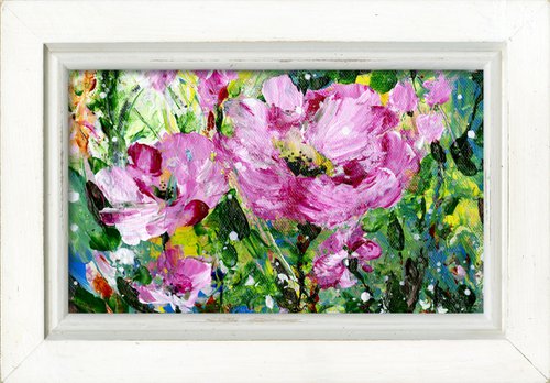 Blooming Love - Framed Floral Painting by Kathy Morton Stanion by Kathy Morton Stanion