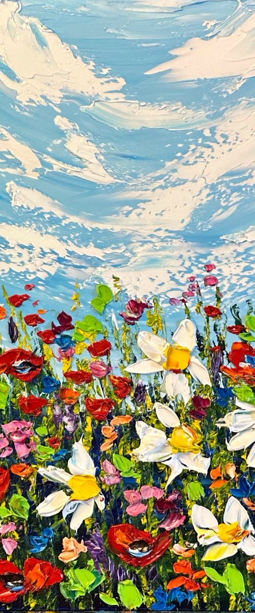 Wild Flowers deep impasto by Oksana Fedorova