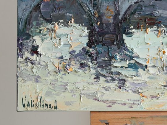 St. Angelo Bridge at Sunset, Rome