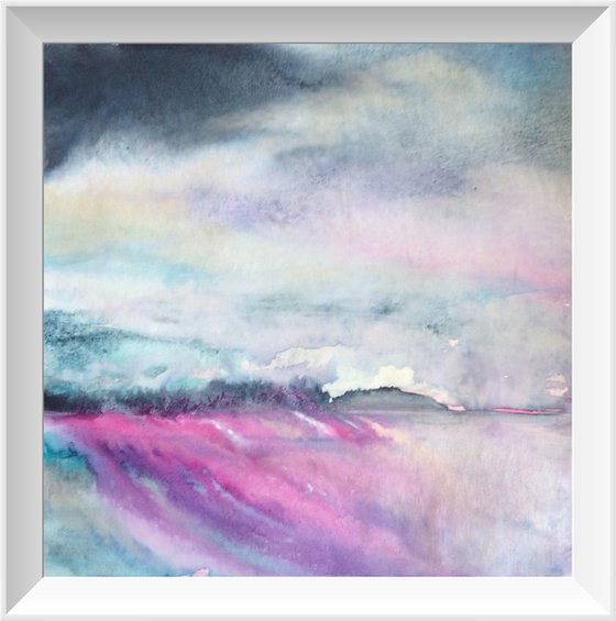 Silvery Lights - Landscape Seascape Watercolor