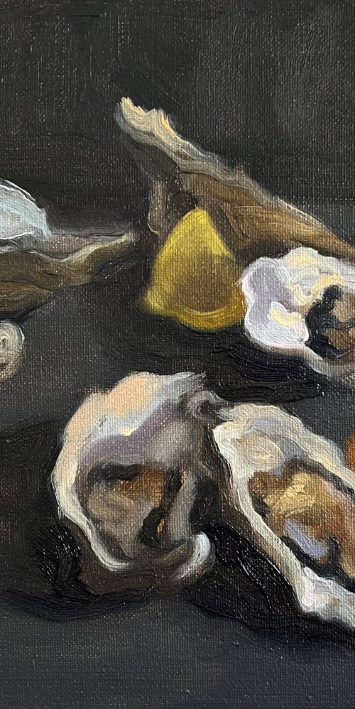 Still Life with oysters by Elina Arbidane