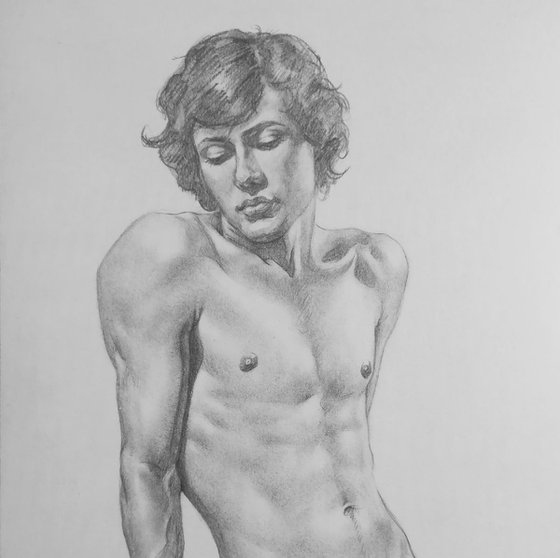 Drawing male nude #18106