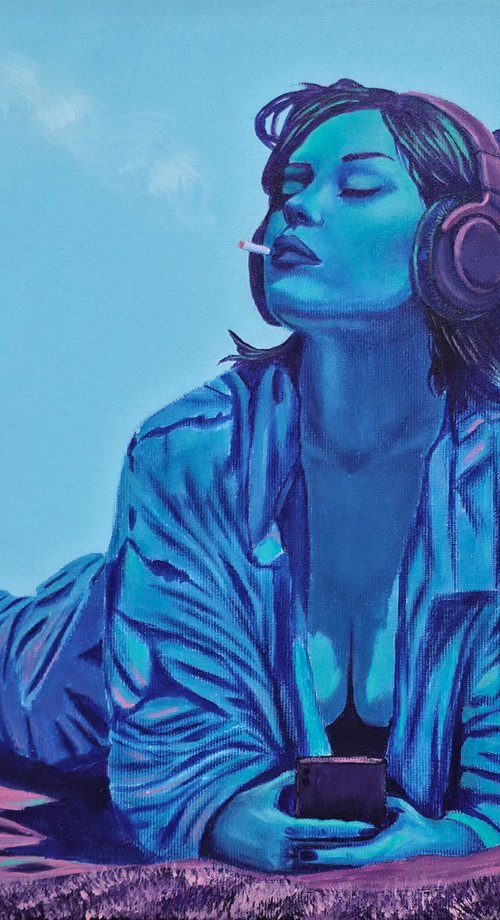 Headphones On, Problems Off by Olya Enina