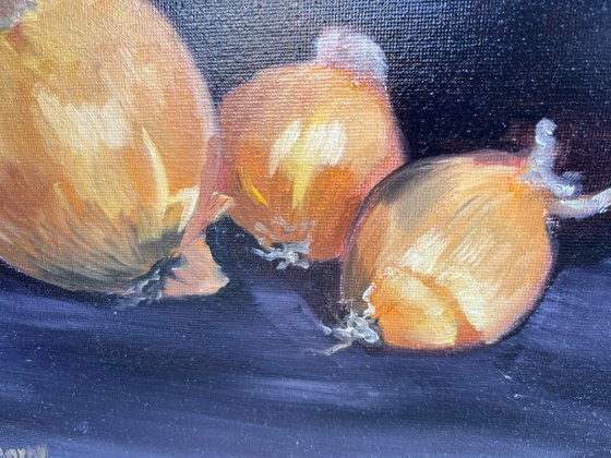 Still life with onions