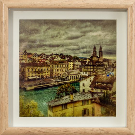 Zurich cityscape (framed)