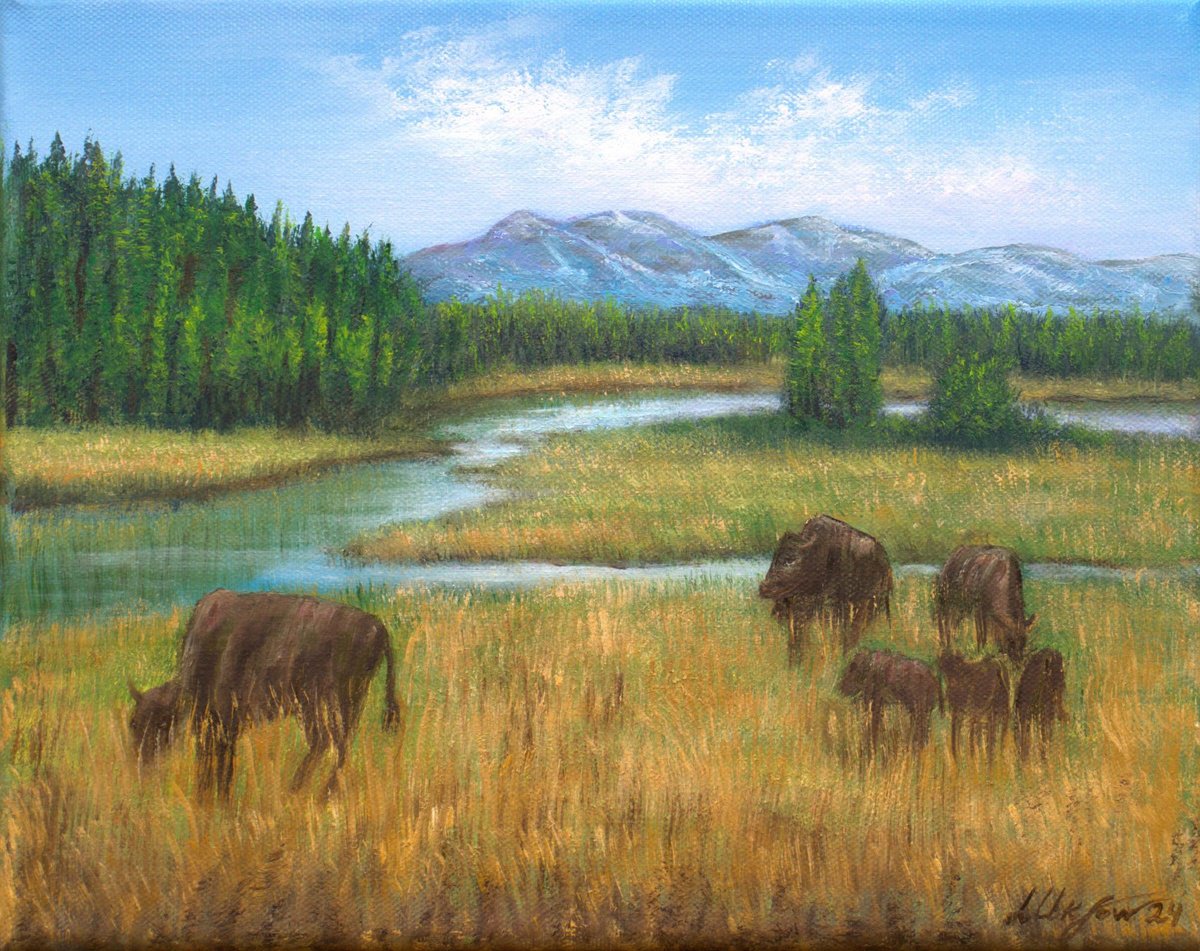 Photorealistic Oil Painting , Teton National Park By Ludmilla Ukrow, 12 X 9, Artwork For Sale On Artfinder