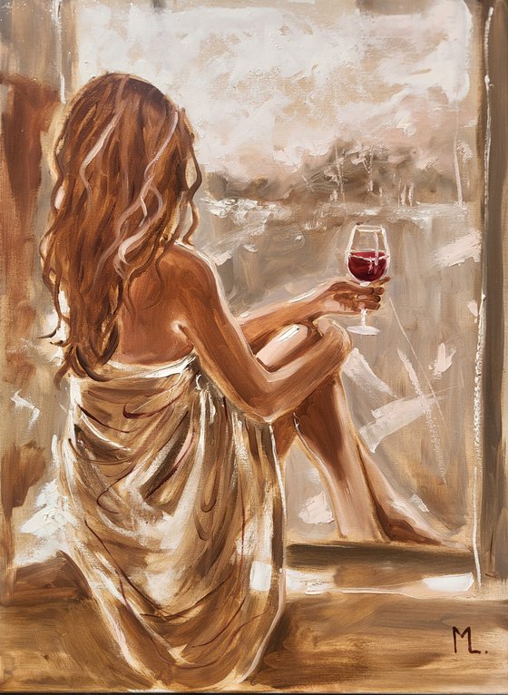 " MY VIEW WITH RED WINE "
