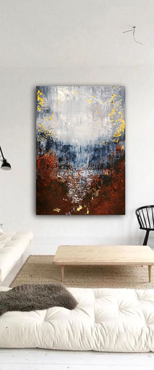 150x100cm. / abstract painting / Abstract 1208 by Alex Senchenko