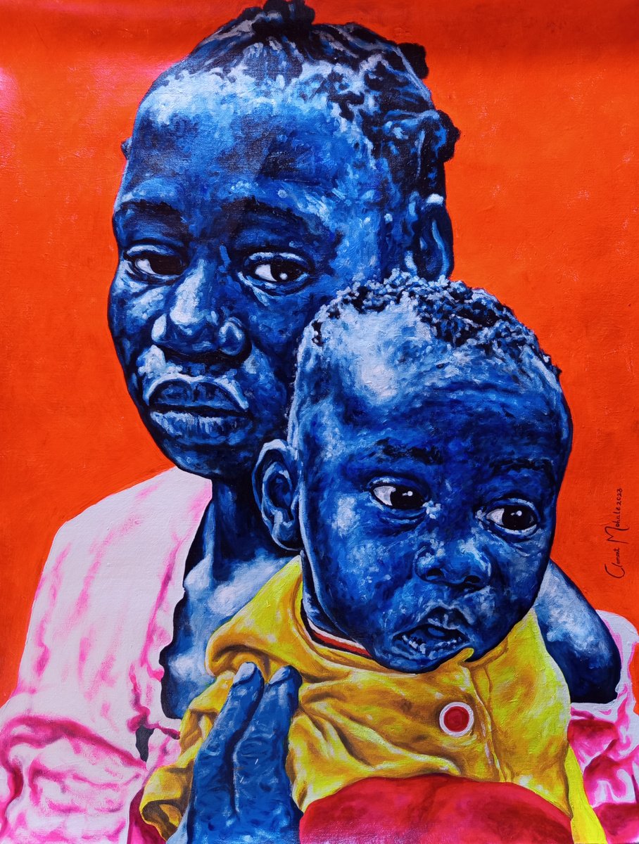 Mother and Child by Clement Mohale