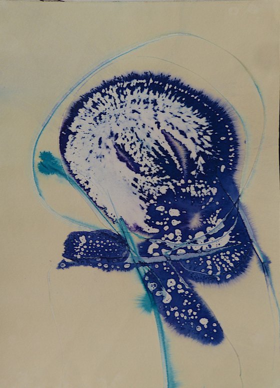 The Blue Bloom 1, 29x41 cm