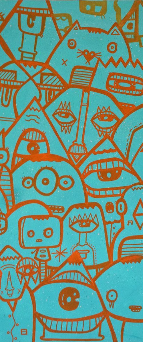 Turquoise Crowd by Kev Munday