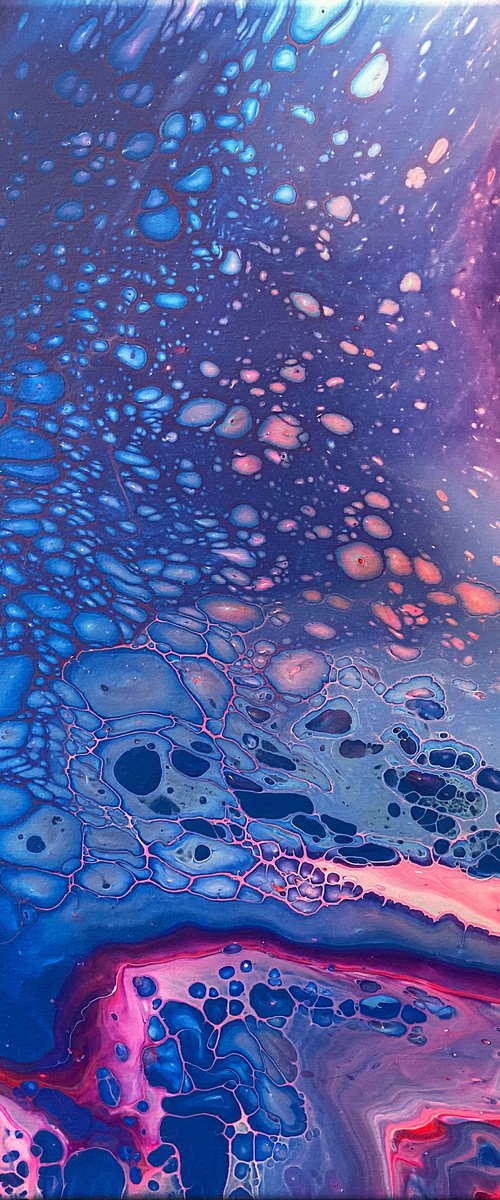 "Air Bubbles" - Original Abstract PMS Fluid Acrylic Painting - 16 x 20 inches by Preston M. Smith (PMS)