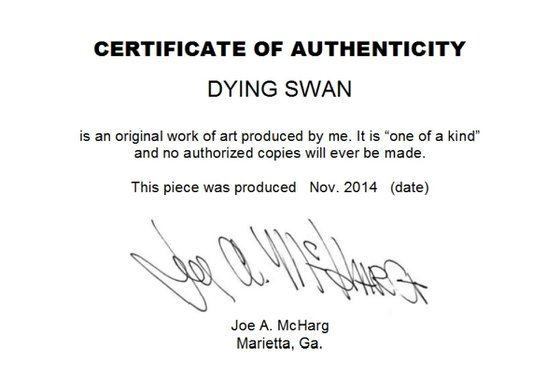 Dying Swan   34" x 18"