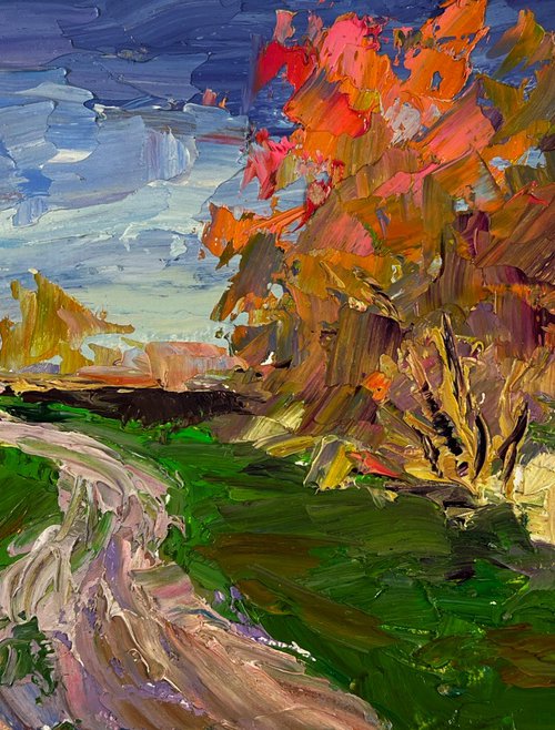 Autumn Reflected on the Face of the River by Boris Serdyuk