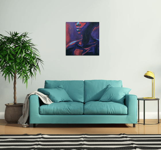 Abstract black woman portrait: Chic Queen original wall art