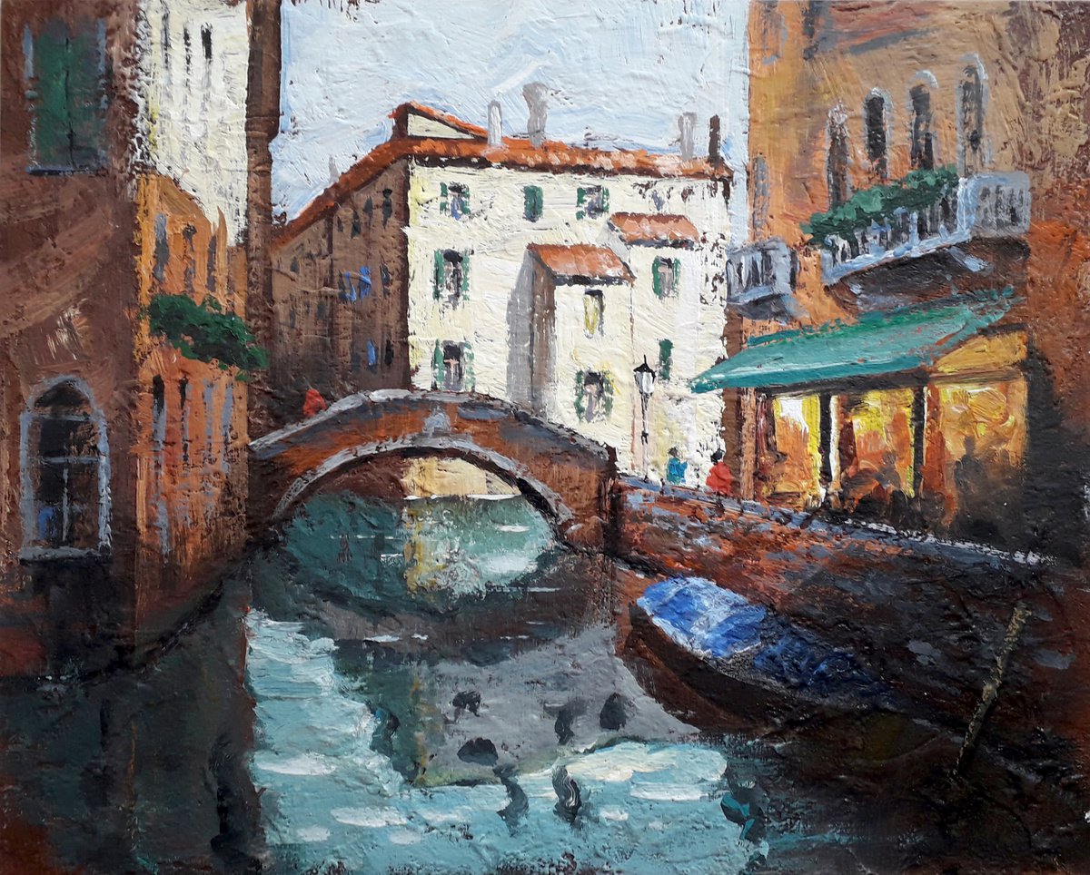Texture painting. Bridges of Venice by Alexander Zhilyaev