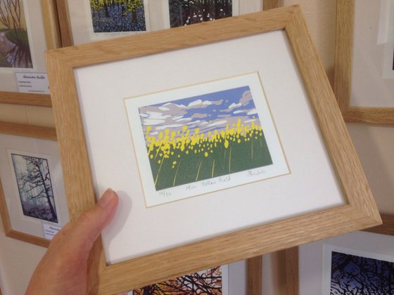 Mini Yellow Field, framed