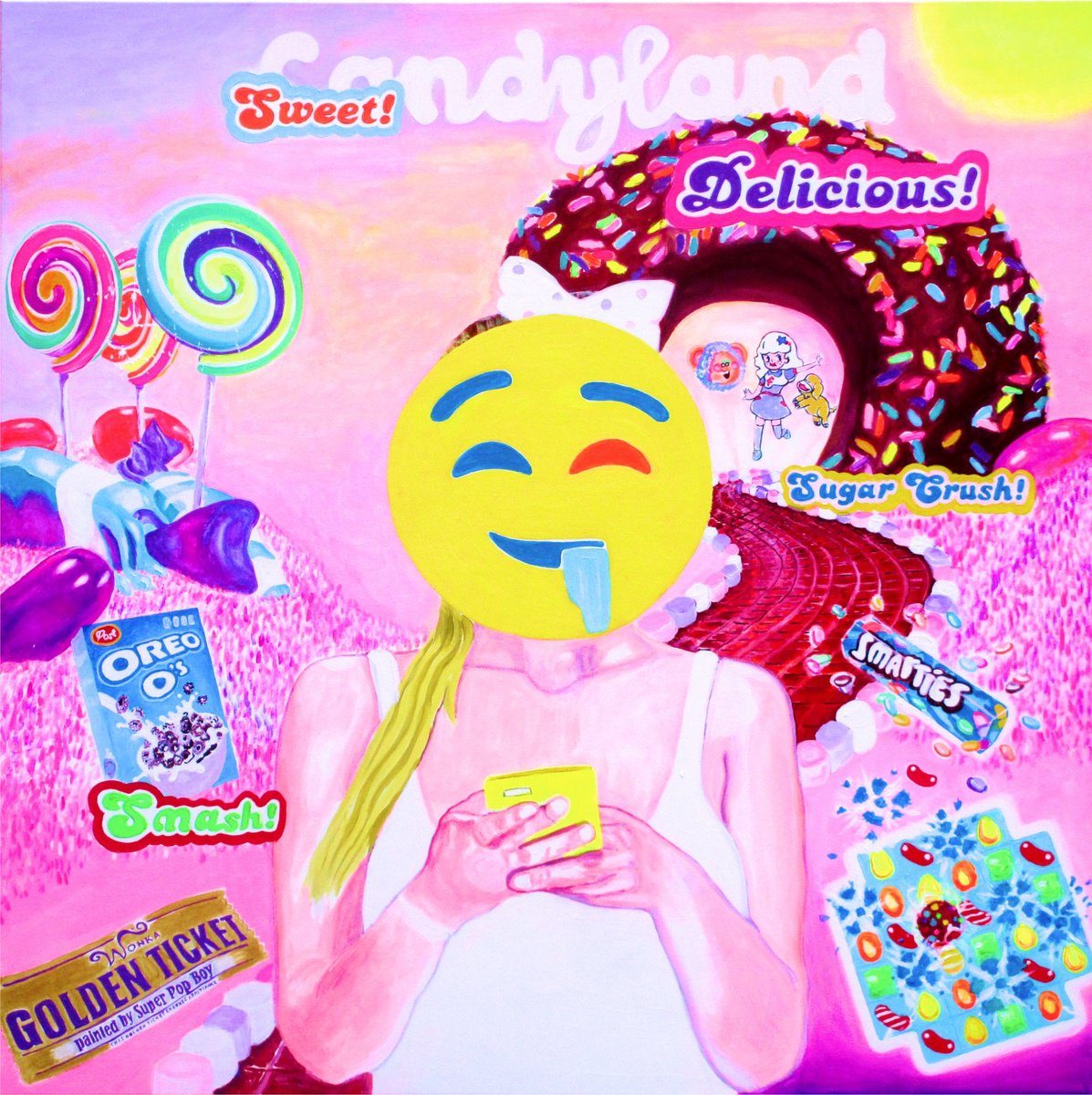 Candyland (Pop Art painting) by SUPER POP BOY - Pop Art