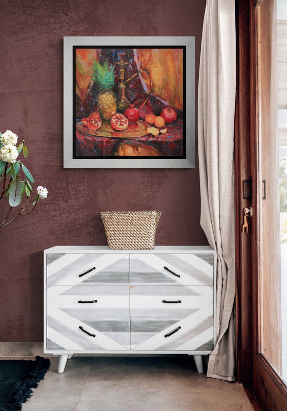 Still life with pineapple