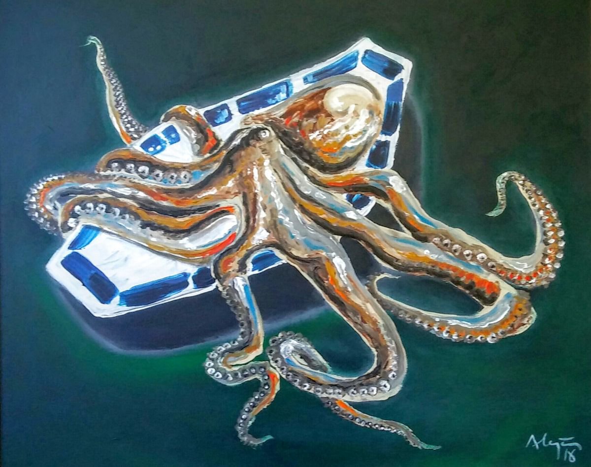Octopus by Alejos - Pop Art landscapes