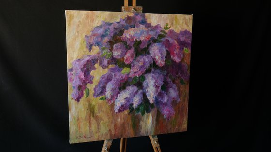 Abstract painting - Lilacs painting #3