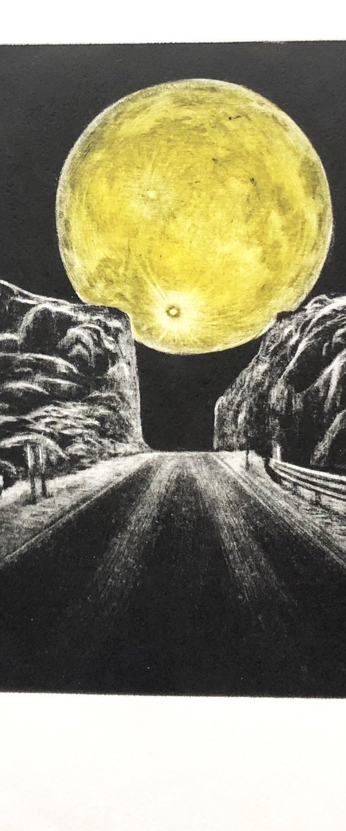Moon on the Road by Sergei Monin