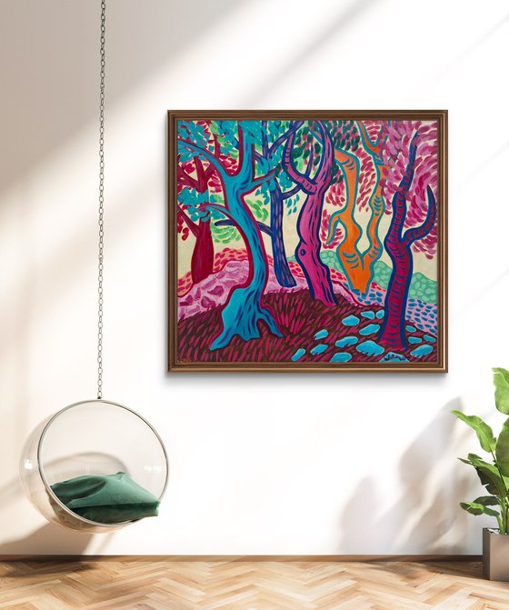 Morning Landscape with Pines III