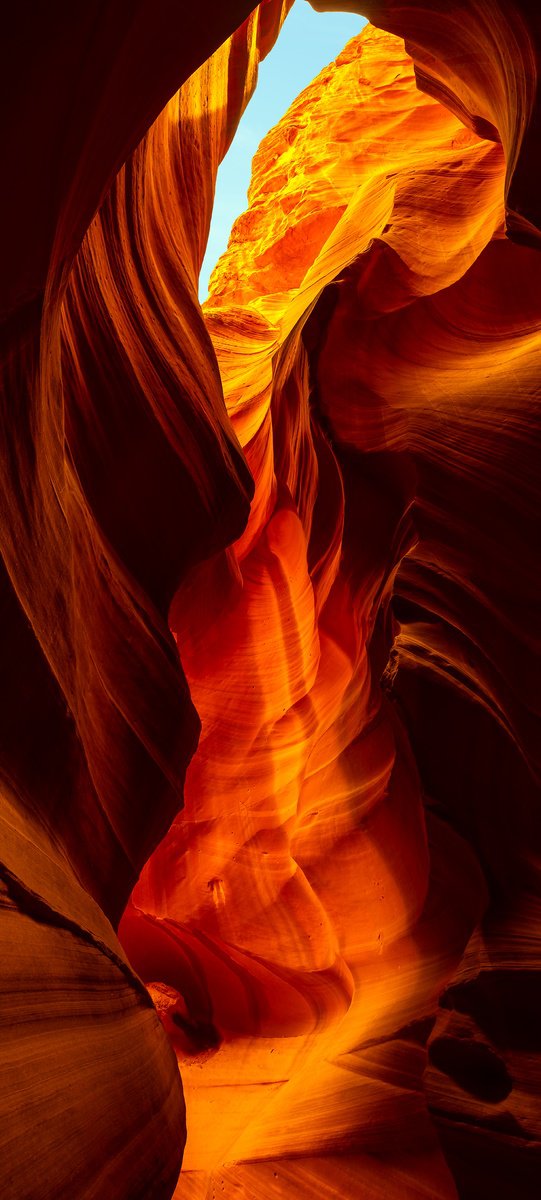 Photorealistic Abstract Photograph By Nick Psomiadis, 24 X 51", Crimson Flame, Original Artwork