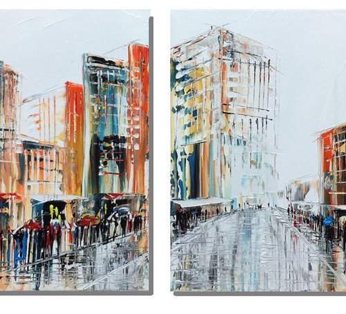 action. NY.... Part 3. 85.0 x 30.0 cm. screen  2X(20x30) cm 1x (30x40) cm by Eka Peradze
