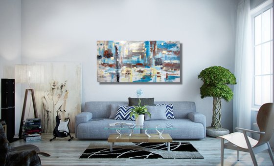 large abstract painting-xxl-200x100-large wall art canvas-cm-title-c777