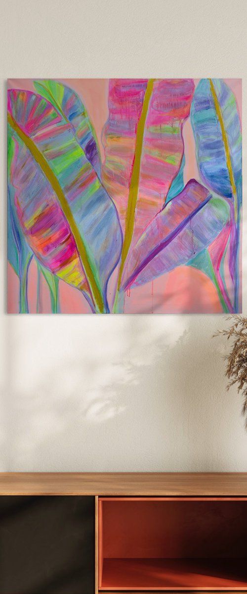 'Rainbow Banana Leaves II' by Kathryn Sillince