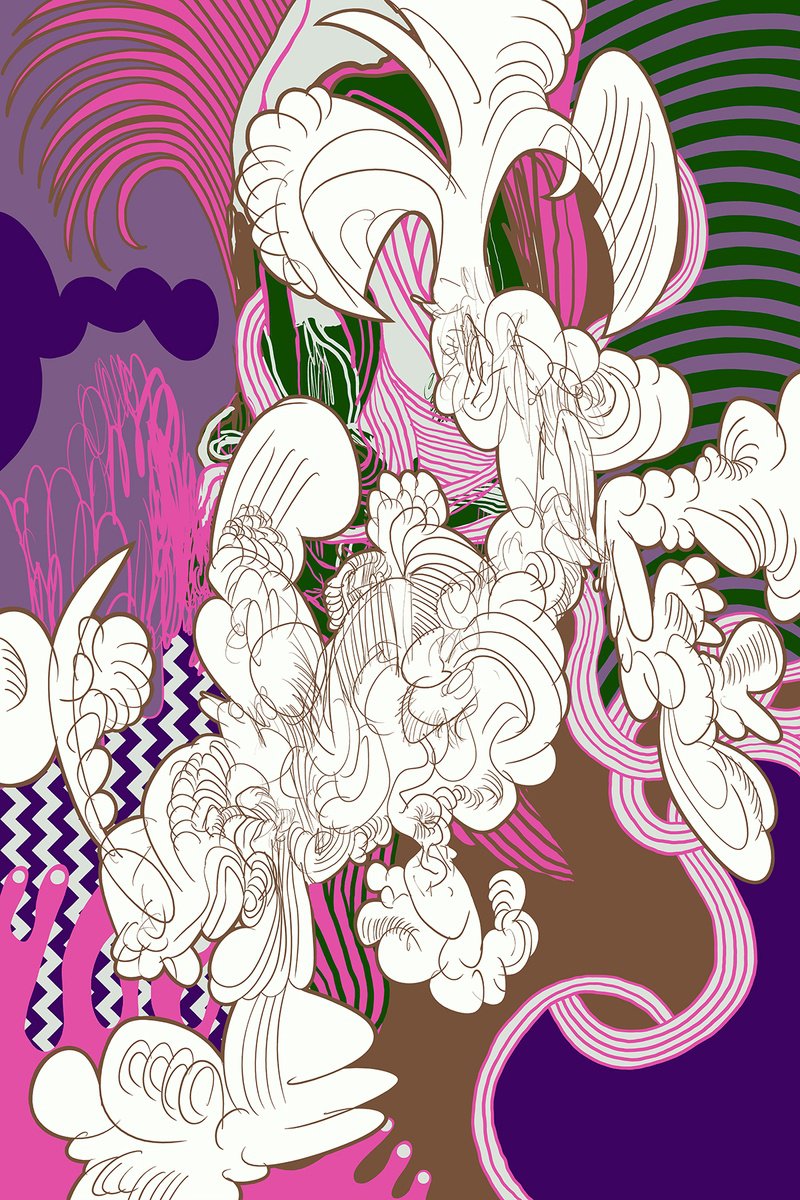 Abstract Animal Giclee Print By Alasdair Willis, 16 X 23, Gertrude M, Original Artwork