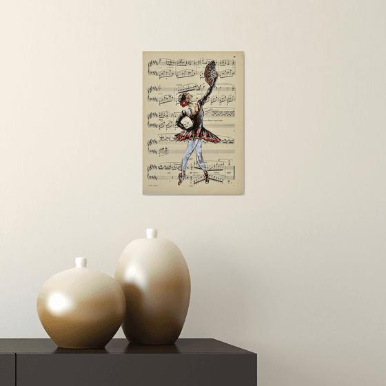 Ballerina XL- Vintage Music Page, GIFT idea